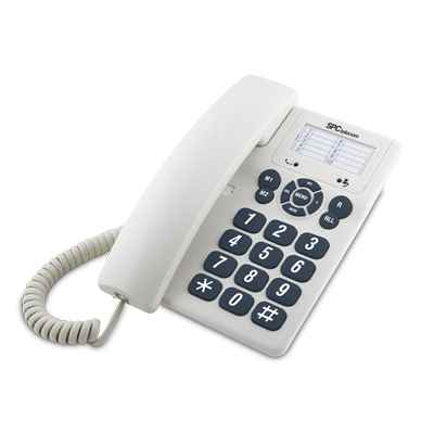 Spc 3602 Telefono Sobremmural 3 Memorias Blanco